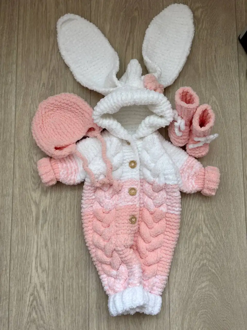 Плюшевый комплект для малыша ручной работы - Одежда для новорожденных (Товары для детей) в Неизвестно