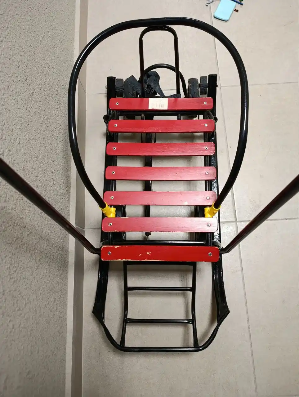 Санки на выдвижных колёсах