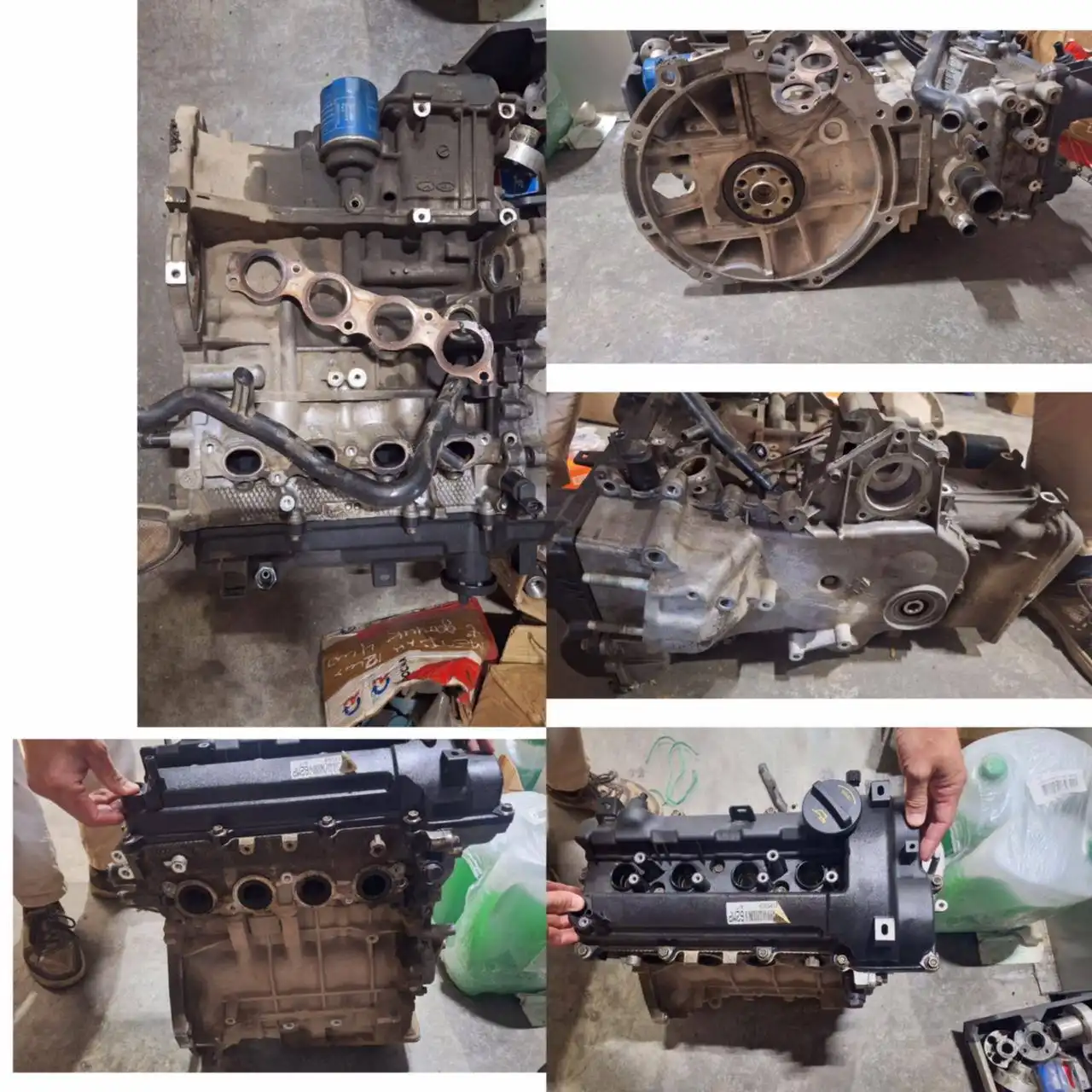 Двигатель G4LC 1.4L с одним сгоревшим поршнем