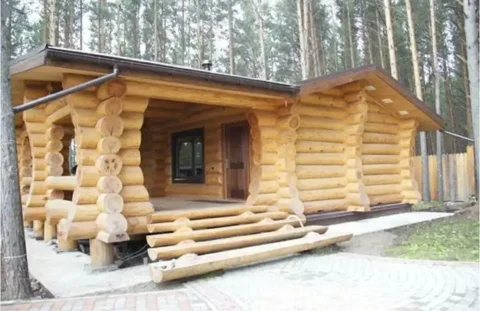 Сруб бани и мини-дома из оцилиндрованного бревна сосны - Авторемонт в Казань