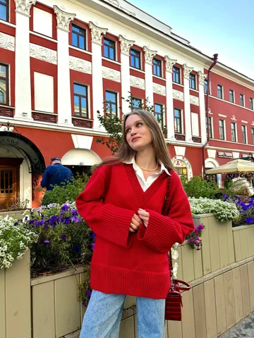 Вязаный свитер размер 42-44 - Двойки в Казань