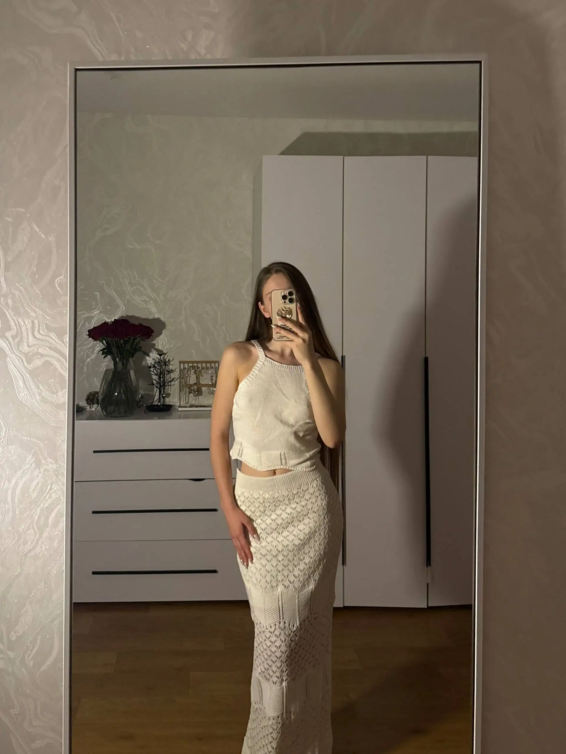 Новый вязаный костюм белого цвета размер S - Женская одежда (Одежда) в Казань