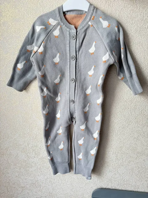 Хлопковый вязаный комбинезон для малышей размер 74-80 - Барахолка в Казань