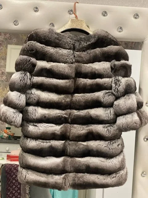 Продажа шубы из шиншиллы серого цвета - Джинсы в Казань