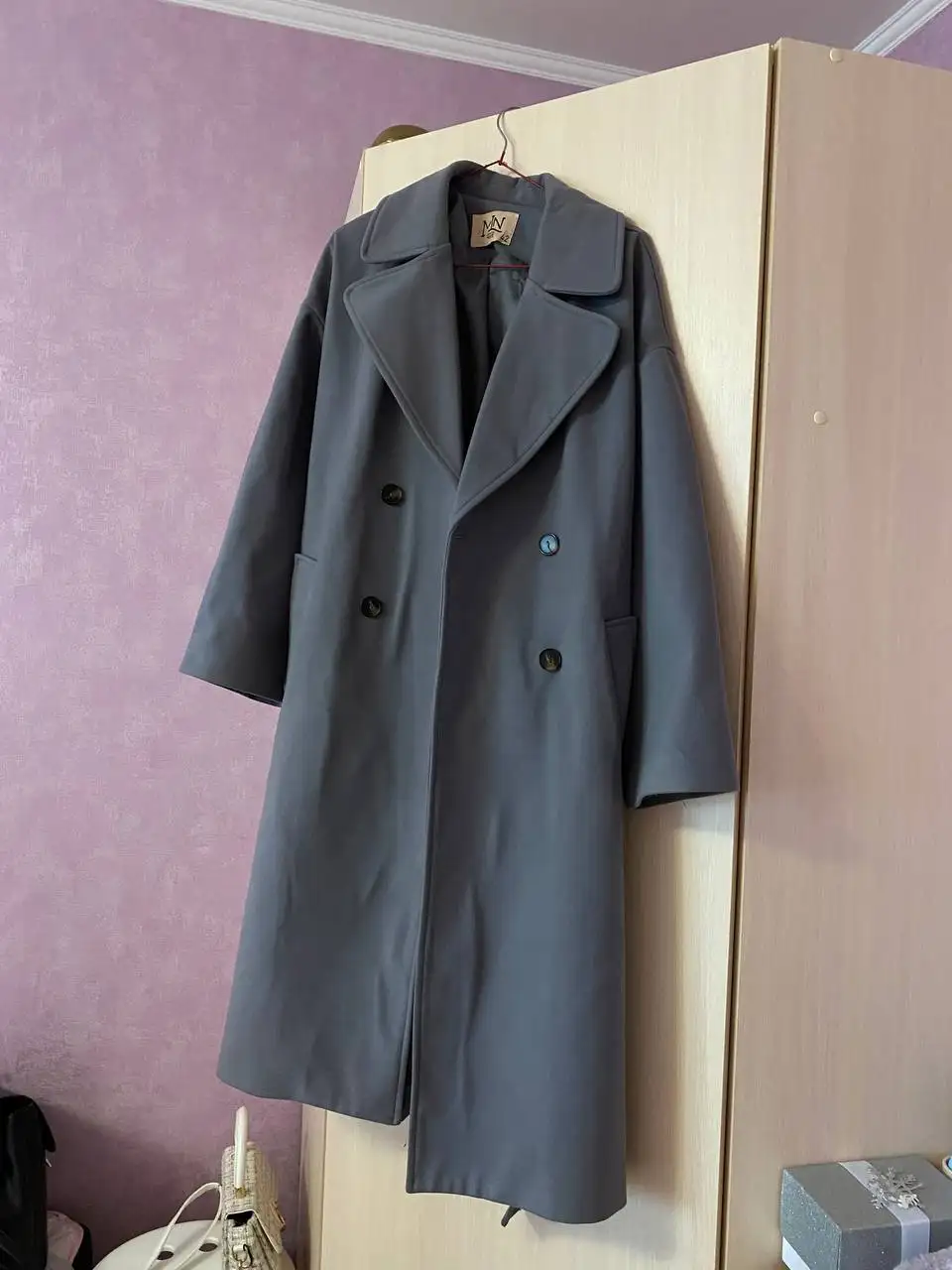 Пальто оверсайз с ремешком - Верхняя одежда (Одежда) в Казань