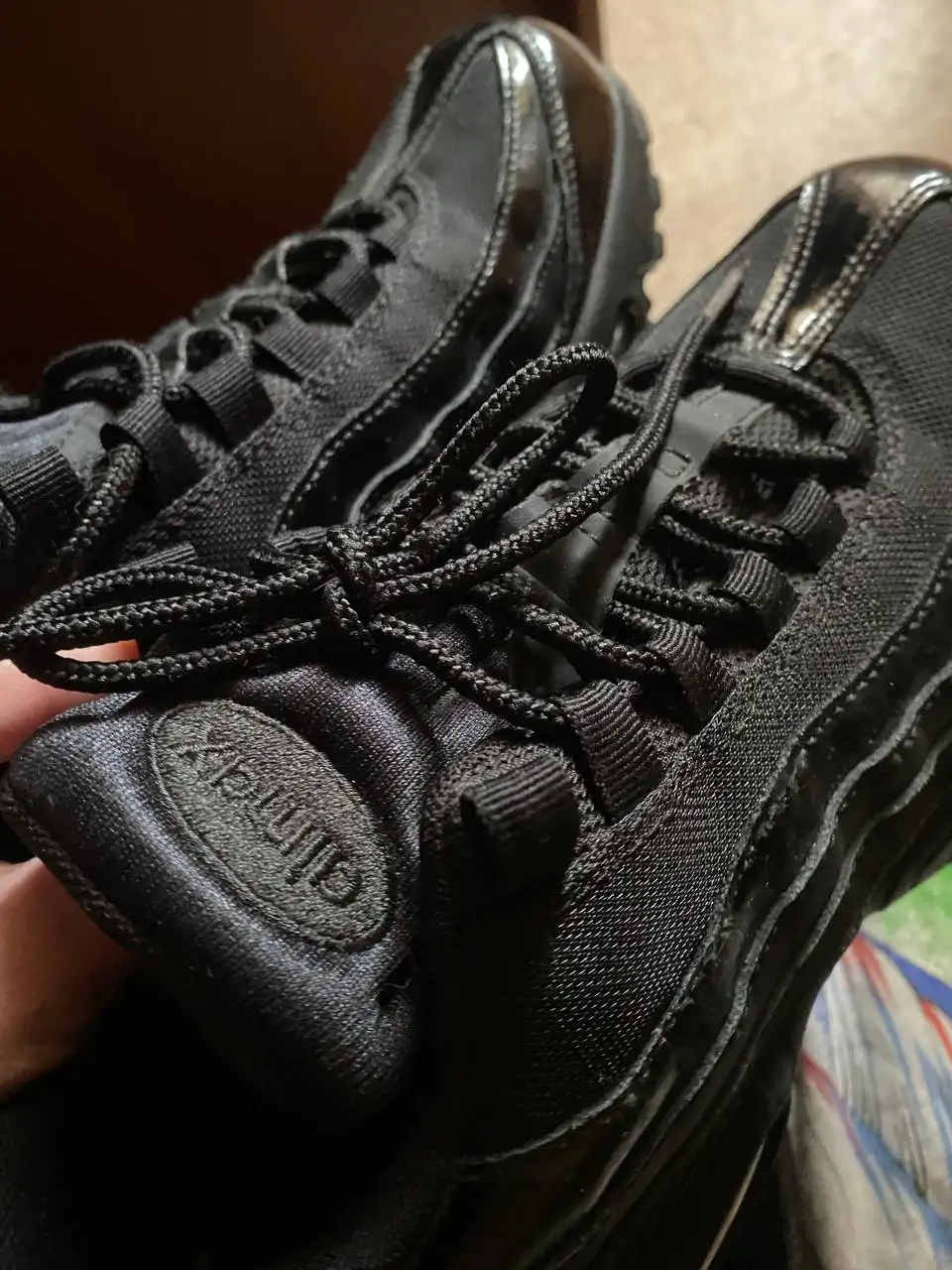 Женские кроссовки Nike AIR MAX 95 черные глянцевые оригинал - Обувь (Одежда) в Казань