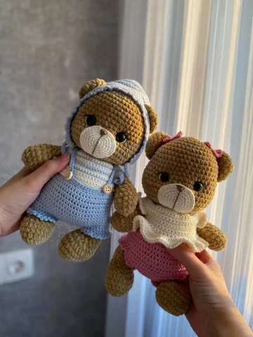 Вязаный мишка ручной работы - Лодки в Казань