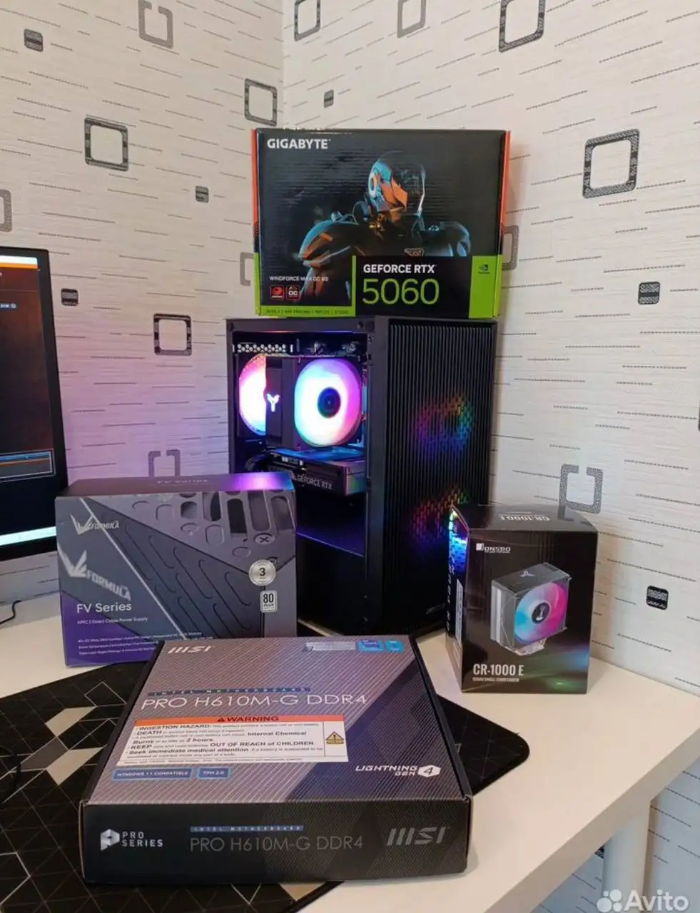 Мощный игровой компьютер (Intel Core i5-12400F, RTX 5060, 8 ГБ) - Системные блоки (Электроника) в Казань