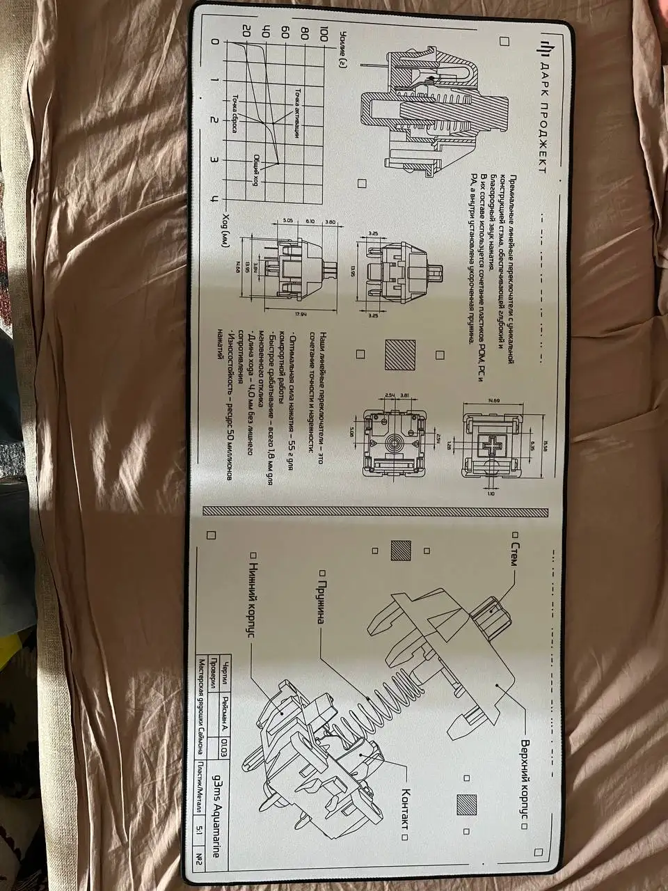Коврик Dark Project 900x400x4 - Аксессуары для ПК (Электроника) в Казань