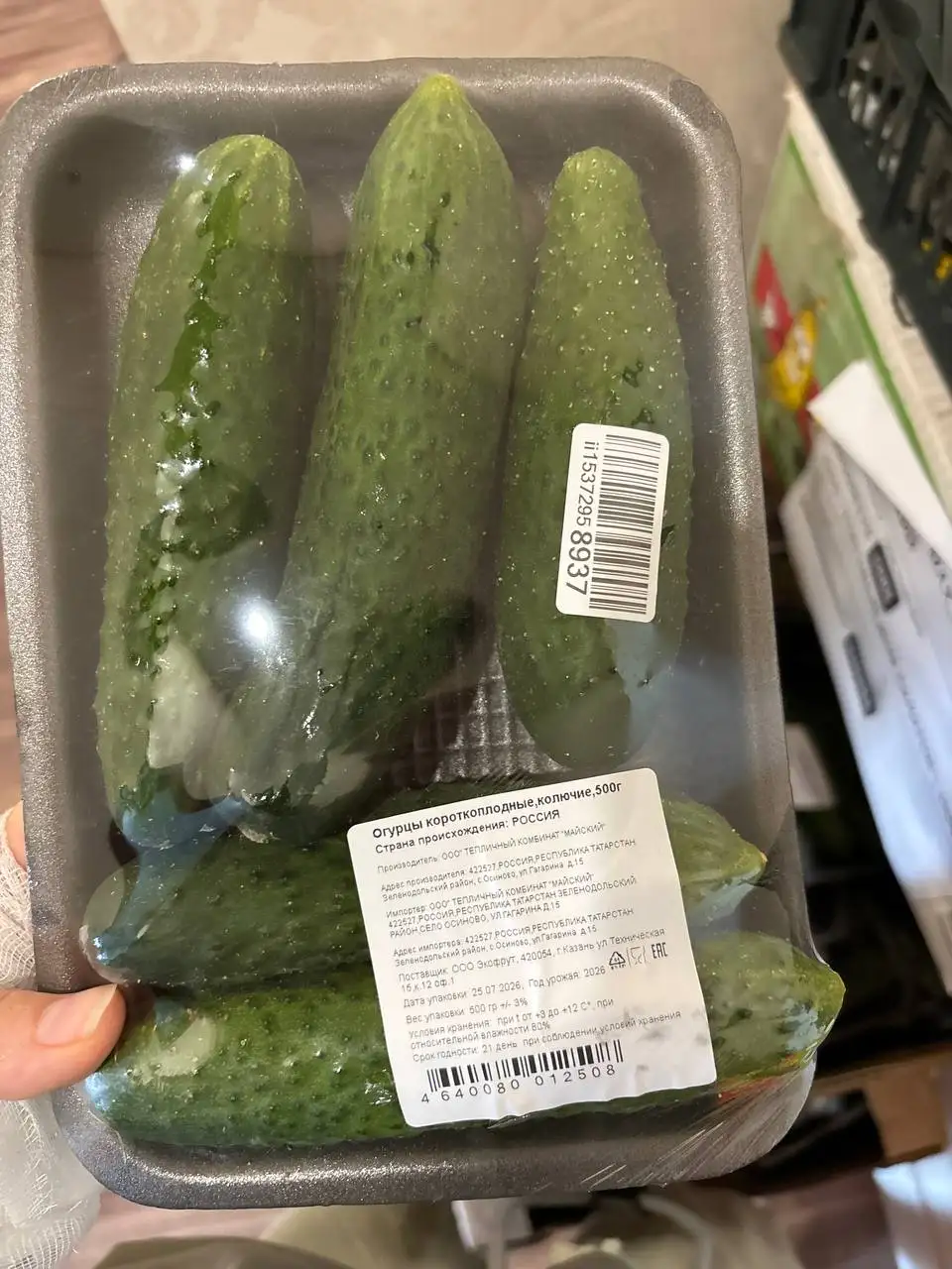 Огурцы свежие, 50 руб/уп - Продукты (Барахолка) в Казань