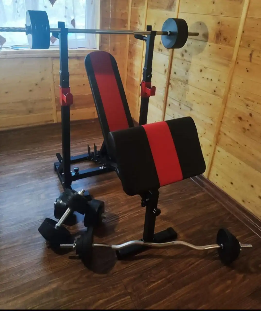 Штанга 80 кг и гантели 35 кг с оборудованием - Спортивный инвентарь (Хобби и отдых) в Луганск