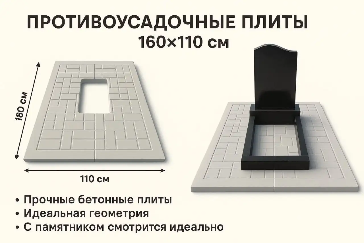 Противосадочные плиты для благоустройства захоронений - Строительные материалы (Для дома и дачи) в Волноваха
