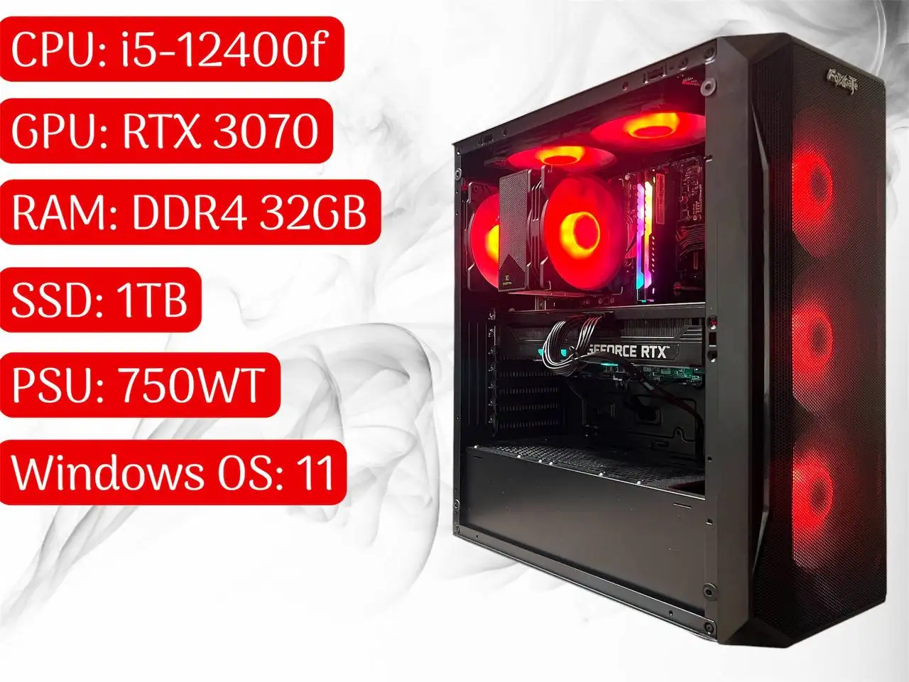 Продам игровой ПК с RTX 3070 и монитором 240 Гц - Компьютеры (Электроника) в Енакиево