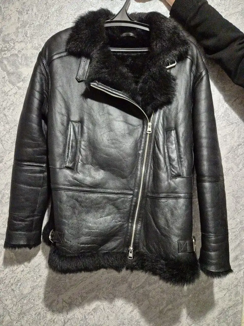 Женская дубленка из натуральной кожи и меха Тасканы