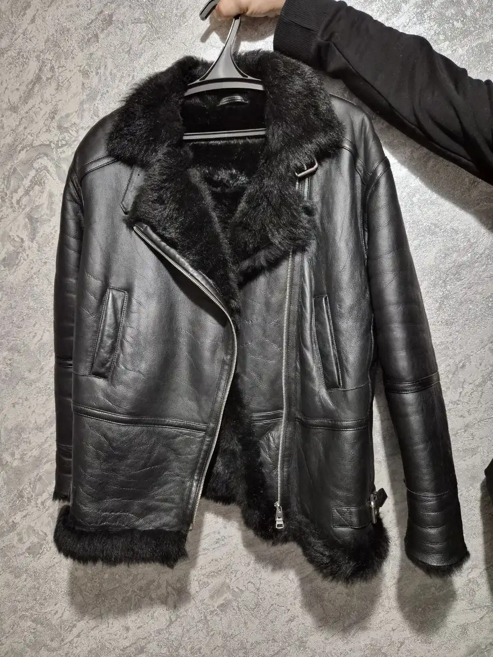 Женская дубленка из натуральной кожи и меха Тасканы