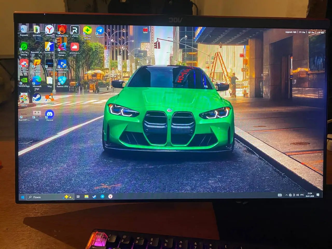 Комплектующие для игрового ПК с монитором и периферией - Компьютерные комплектующие (Электроника) в Самара