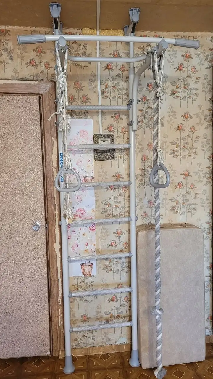 Детский спортивный комплекс с турником, кольцами, трапецией и канатом - Спортивные комплексы (Товары для детей) в Самара