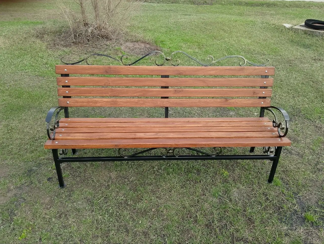 Продам лавку с коваными элементами из массива сосны - Барахолка в Самара