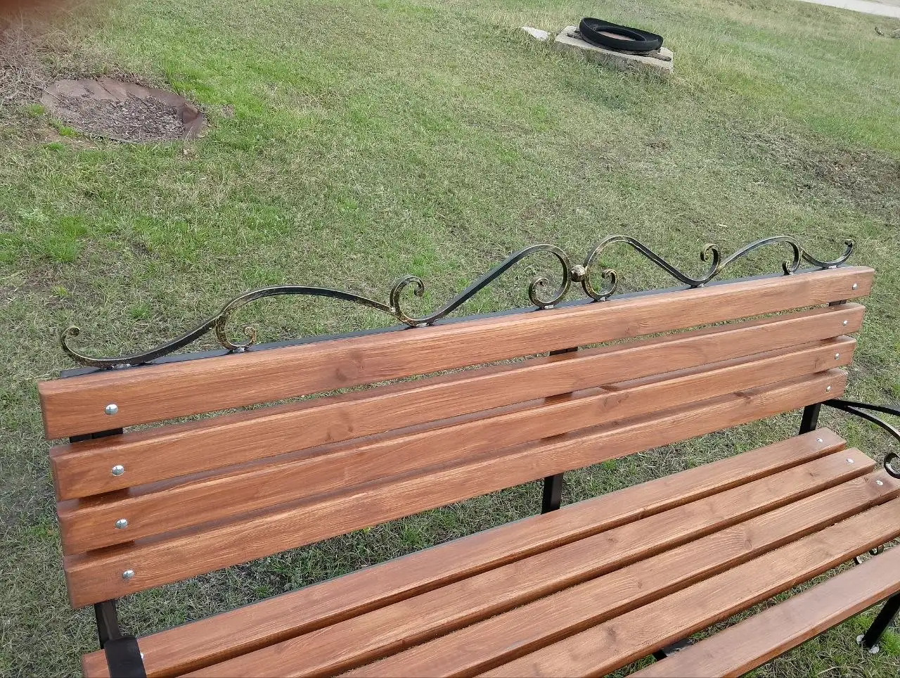 Продам лавку с коваными элементами из массива сосны - Барахолка в Самара