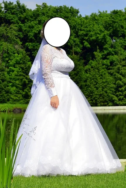 Продам свадебное платье с подъюбником, размер 48-52 - Свадебные платья в Самара