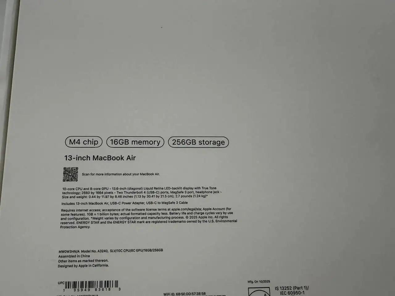 MacBook Air M4 16/256GB - Ноутбуки (Электроника) в Самара