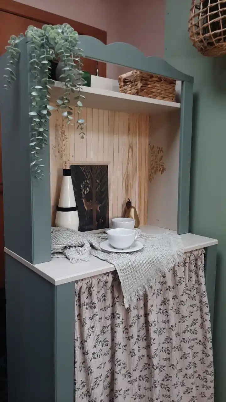 Шкаф-стеллаж мини-буфет IKEA в стиле прованс