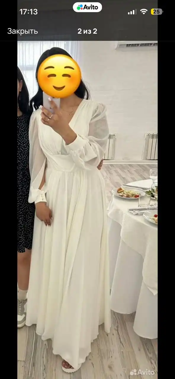 Свадебное платье цвет айвори 46-48р - Одежда (Барахолка) в Челябинск
