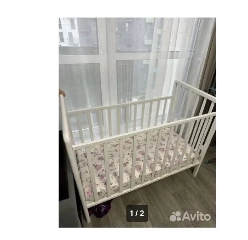 Продам детскую кроватку с матрасом - Детская мебель (Товары для детей) в Челябинск