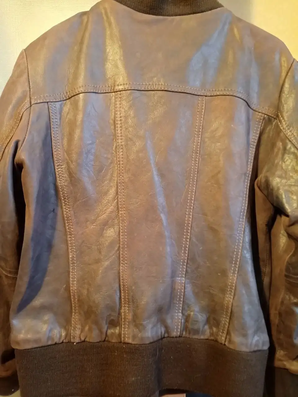 Куртка-бомбер из натуральной телячьей кожи - Верхняя одежда (Одежда) в Челябинск