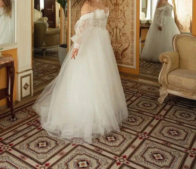 Свадебное платье с рукавами, размер 46-52 - Велосипеды в Челябинск