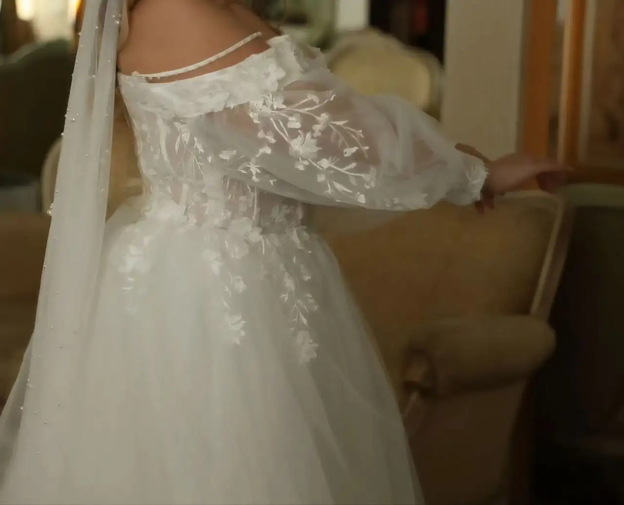 Свадебное платье с рукавами, размер 46-52 - Свадебные платья (Одежда) в Челябинск