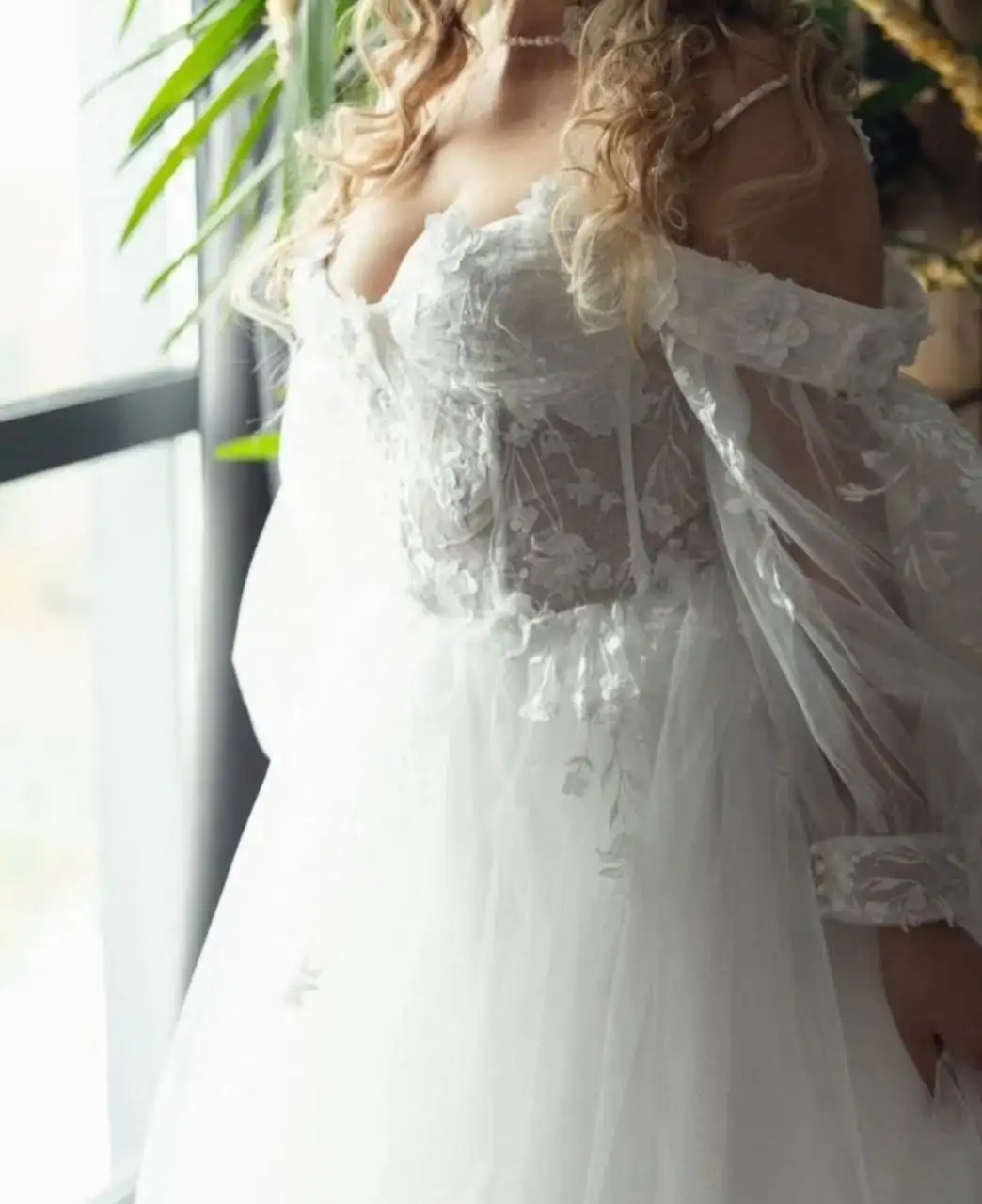Свадебное платье с рукавами, размер 46-52 - Свадебные платья (Одежда) в Челябинск