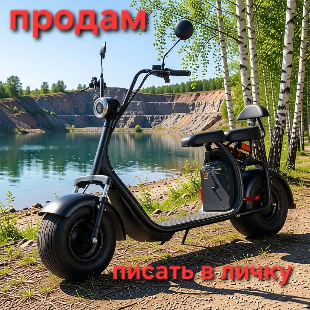 Брутальный электроскутер Ситикоко двуместный - Электроника в Челябинск