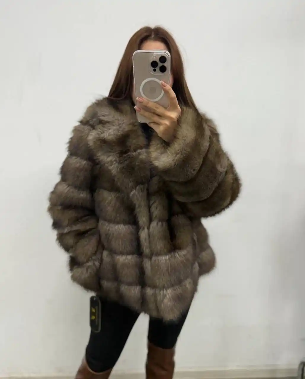 Стильная эко-шуба