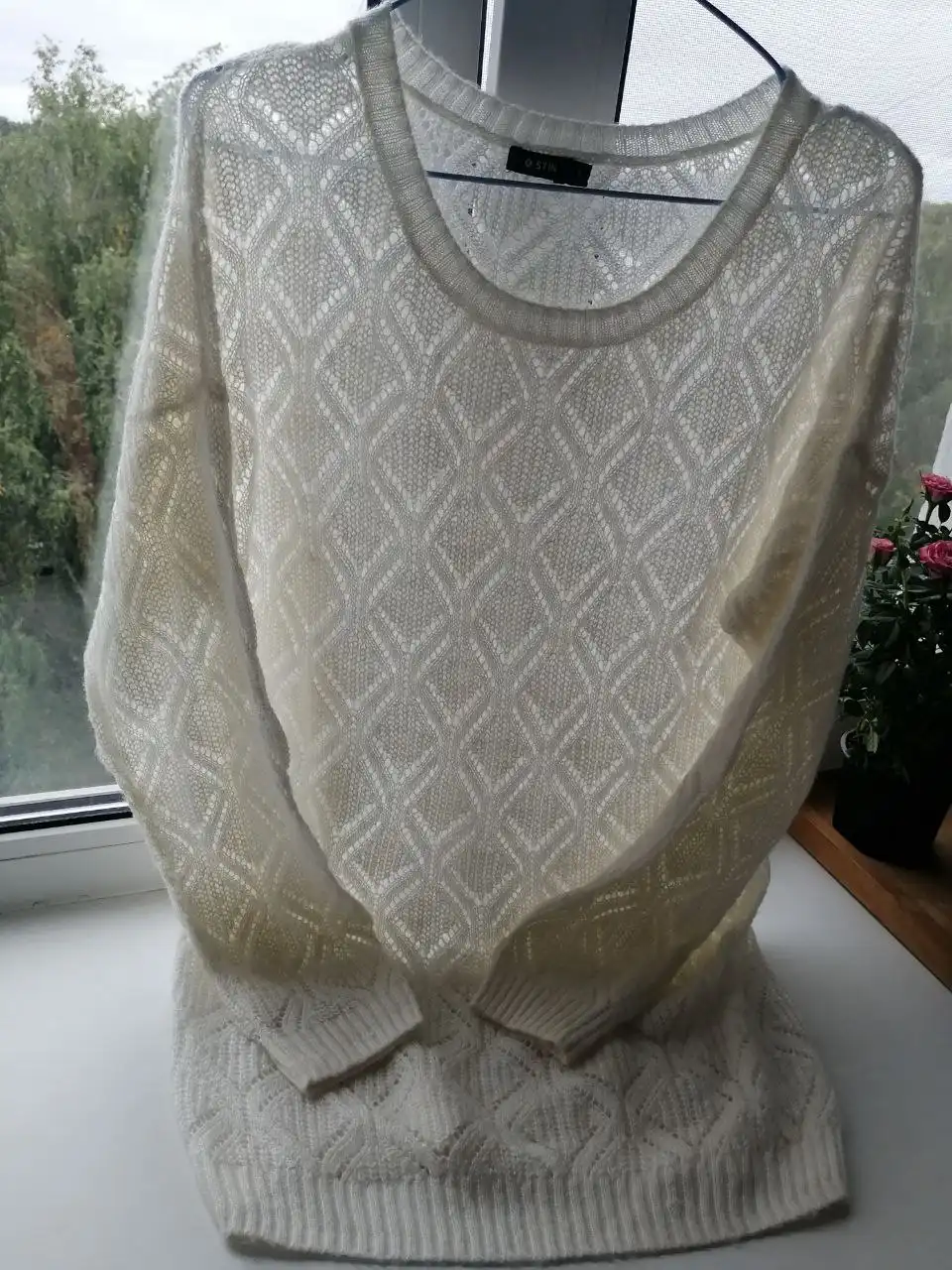 Кофта джемпер мягкая воздушная паутинка белый 48 размер