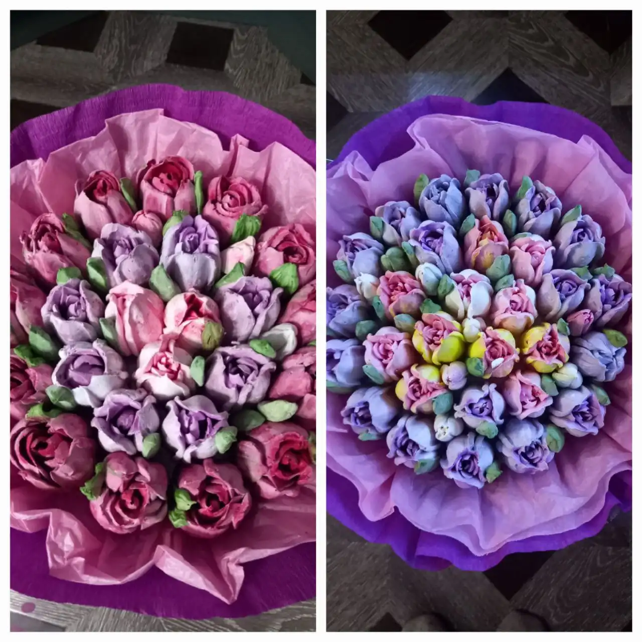 Сладкие букеты из зефира ручной работы