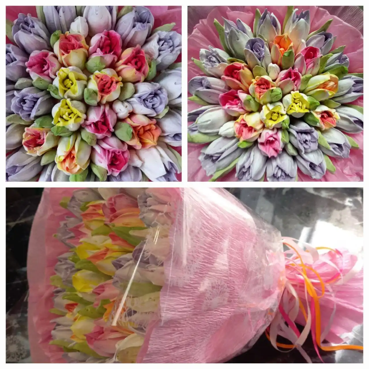 Сладкие букеты из зефира ручной работы