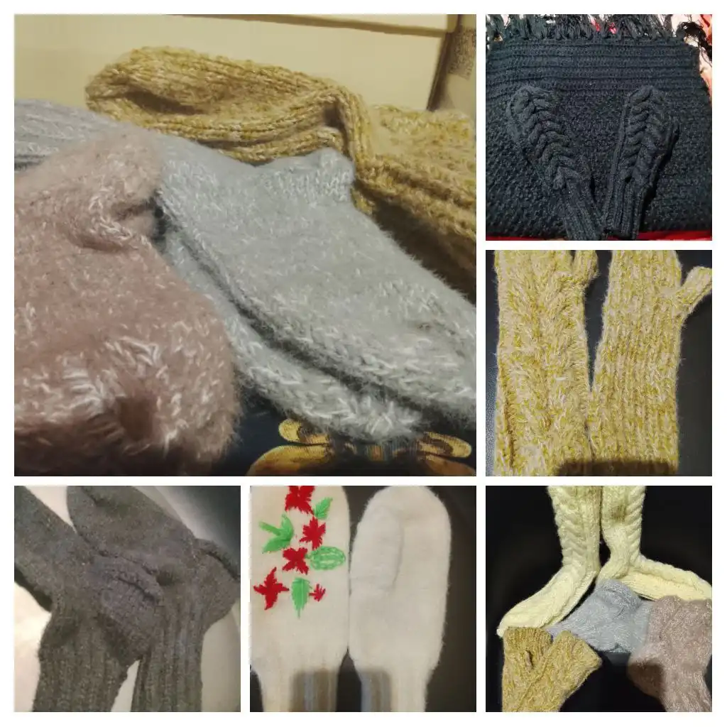 Носки и варежки из меха норки и овечьей шерсти - Аксессуары (Одежда) в Улан-Удэ