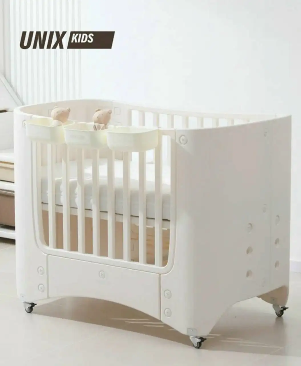 Кроватка для новорожденных UNIX Kids Премиум с матрасом - Детская мебель (Товары для детей) в Улан-Удэ