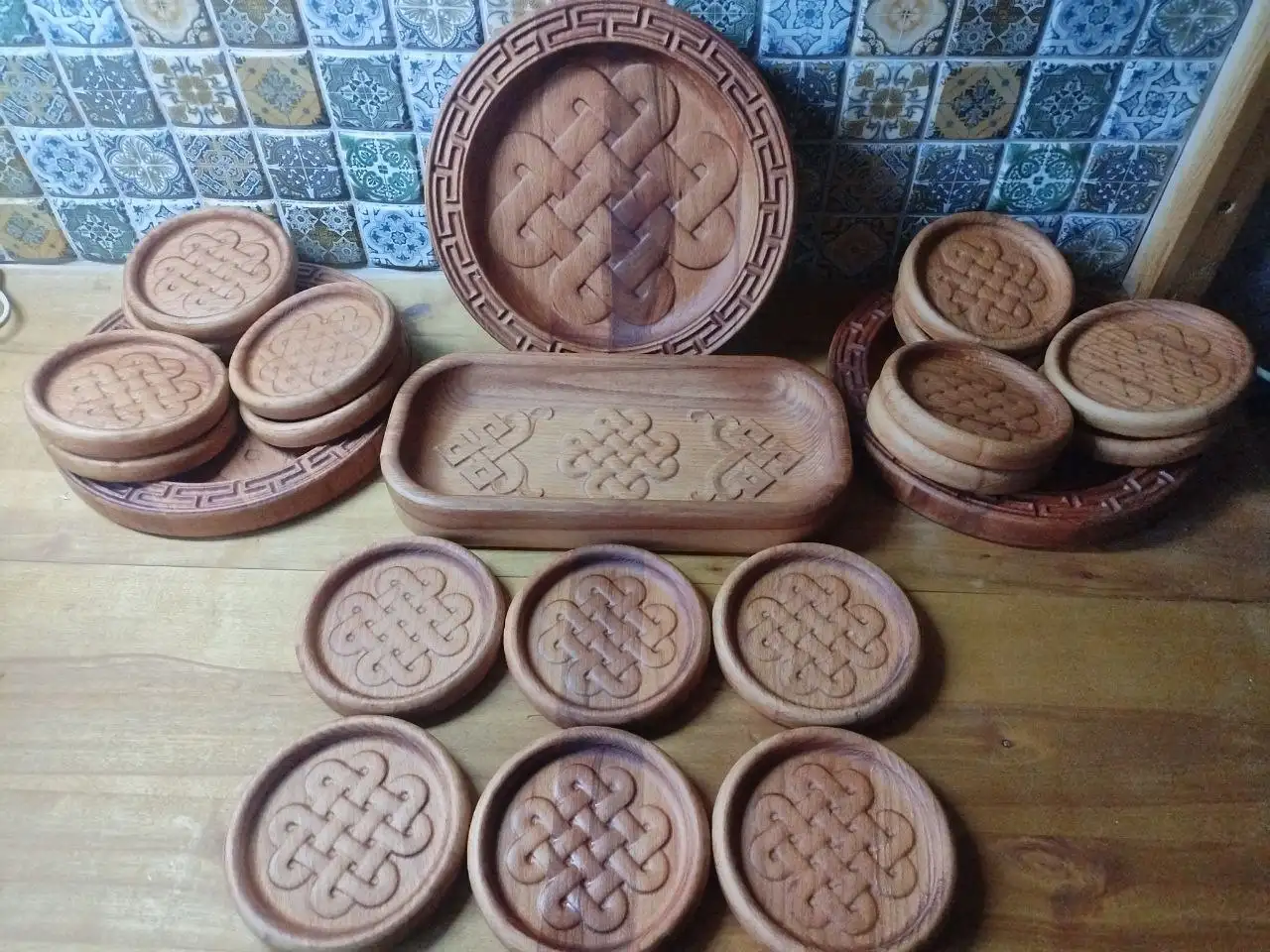 Сервировочные наборы бурятской посуды из натурального бука - Посуда (Барахолка) в Улан-Удэ