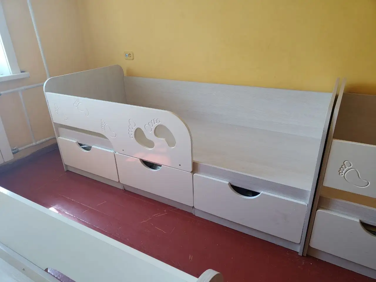 Детская кровать односпальная Лего кремового цвета с ящиками - Мебель для детей (Товары для детей) в Улан-Удэ