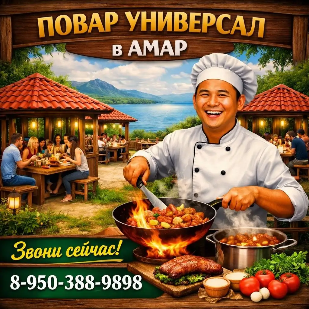 Повар универсал в гостевой дом «Амар» на Байкале - Повар (Работа) в Улан-Удэ