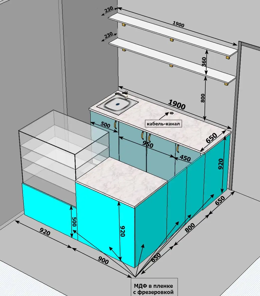 Барная зона и витринные стеллажи в золотом металле - Барахолка в Уфа