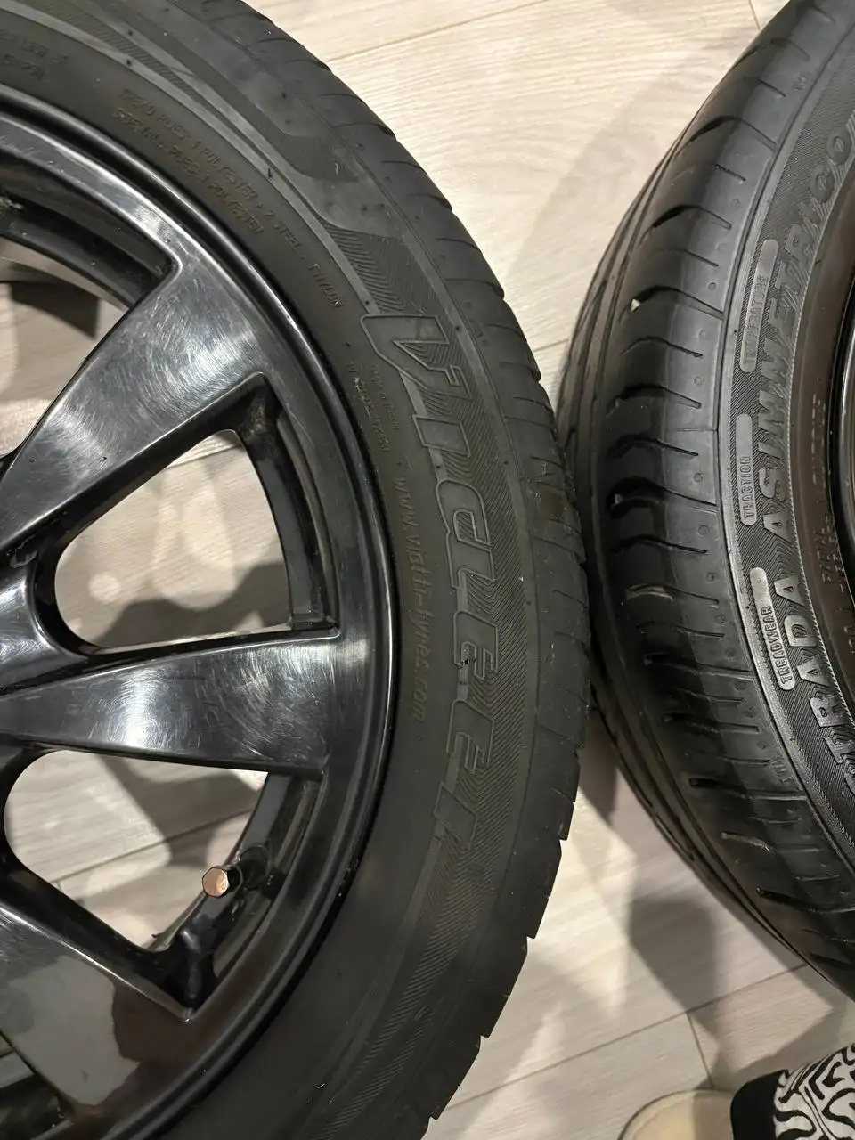 Продам колесные диски Black Edition литые 195/50 R15 с резиной Viatti - Диски и шины (Запчасти) в Уфа