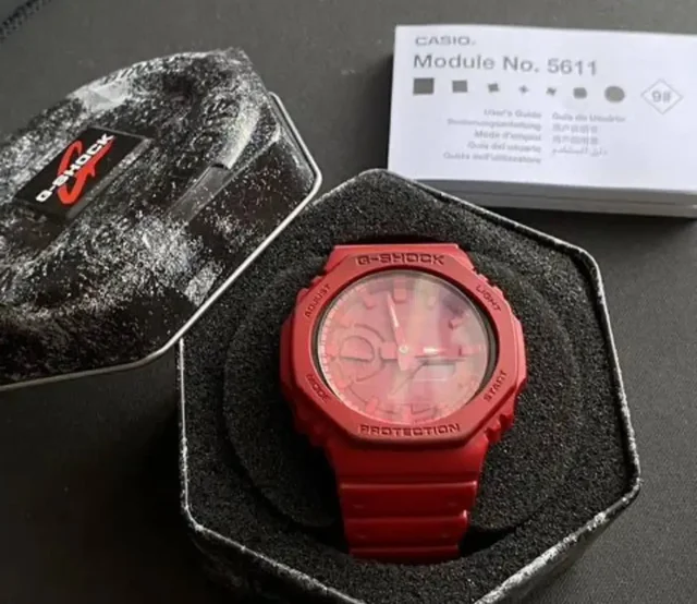 Мужские часы Casio G-Shock красного цвета - Рукоделие/Хендмейд в Уфа