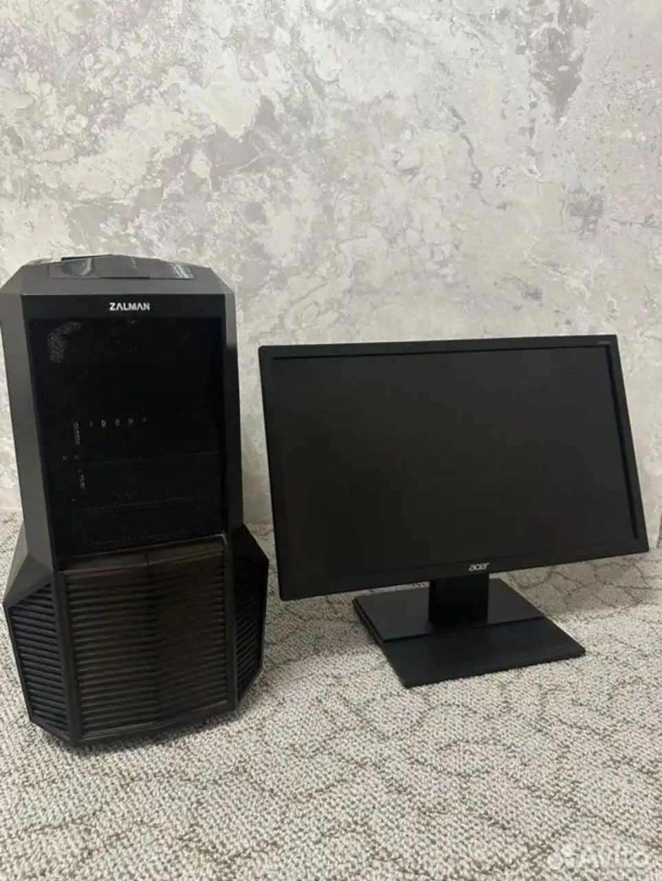 Игровой компьютер с монитором и периферией - Компьютеры и комплектующие (Электроника) в Уфа