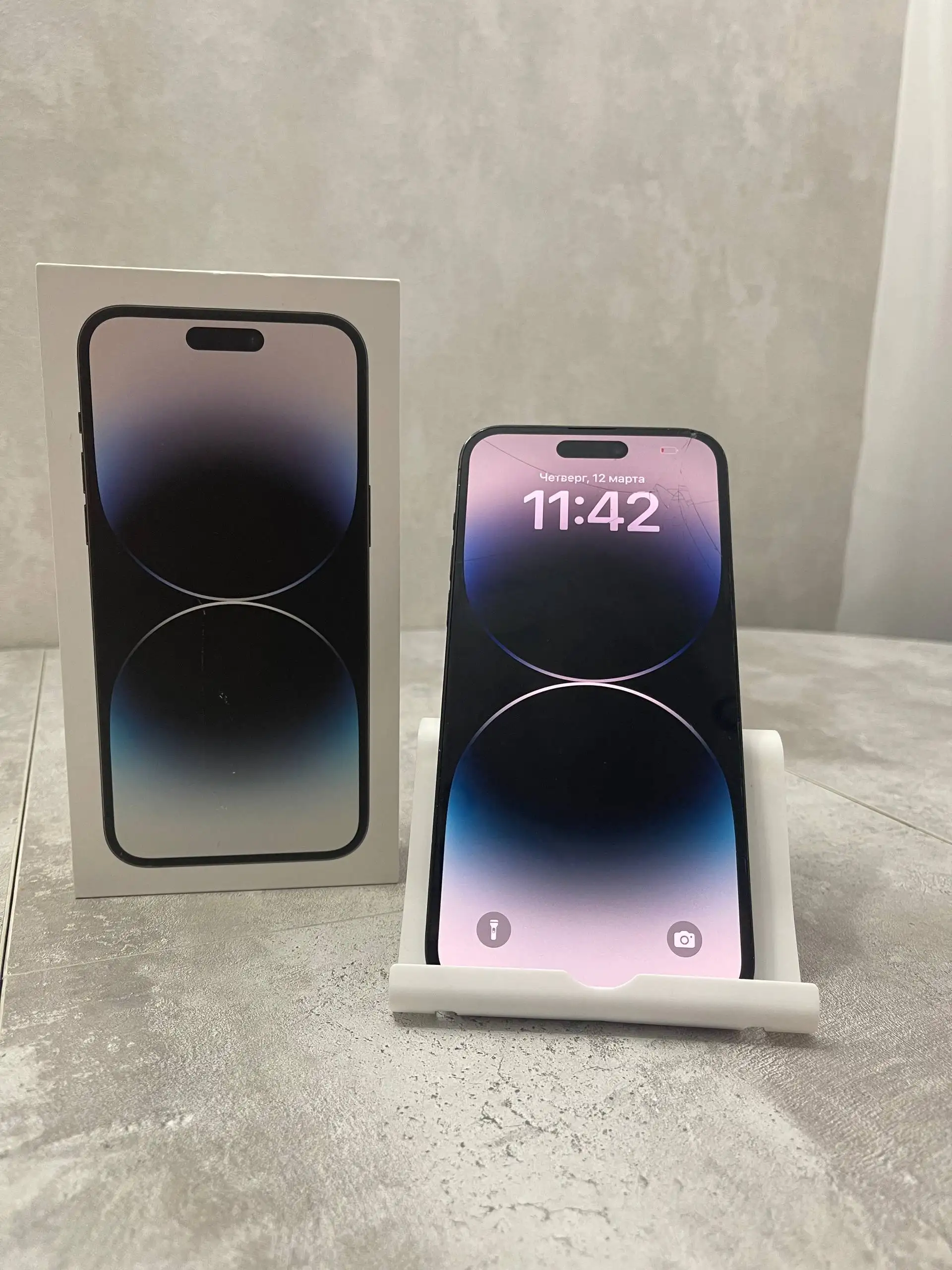 iPhone 14 Pro Max 128gb с разбитым дисплеем и задней крышкой - Смартфоны и телефоны (Электроника) в Уфа