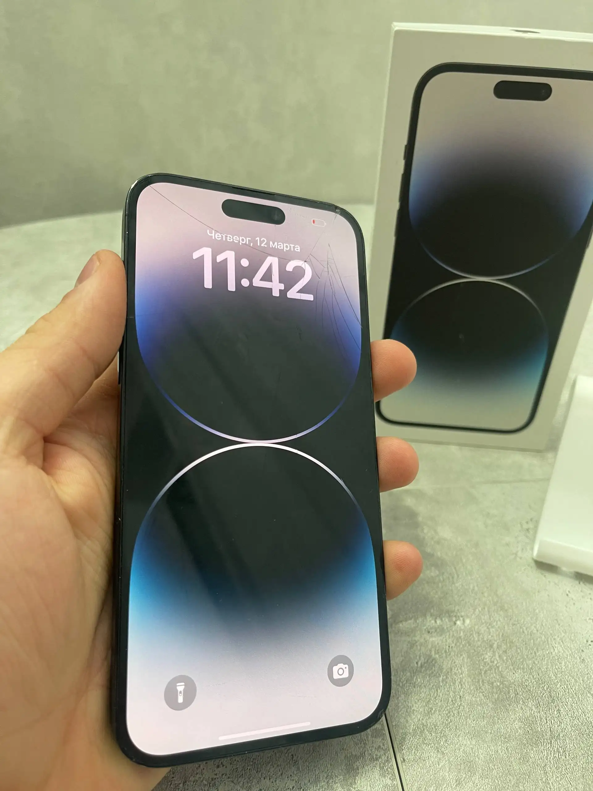 iPhone 14 Pro Max 128gb с разбитым дисплеем и задней крышкой - Смартфоны и телефоны (Электроника) в Уфа