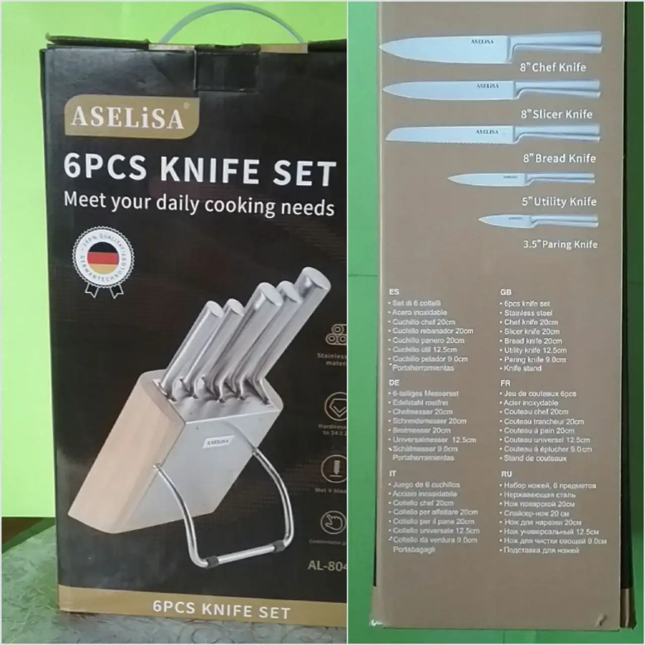 Стол металлический двухуровневый и набор ножей на подставке - Мебель и инструменты (Барахолка) в Уфа