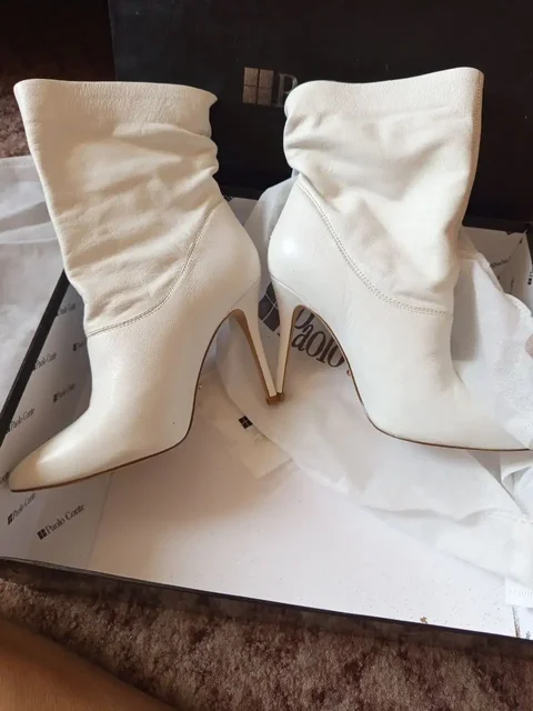 Женские ботильоны Paolo Conte белые кожаные размер 37 - Футболки/худи в Уфа
